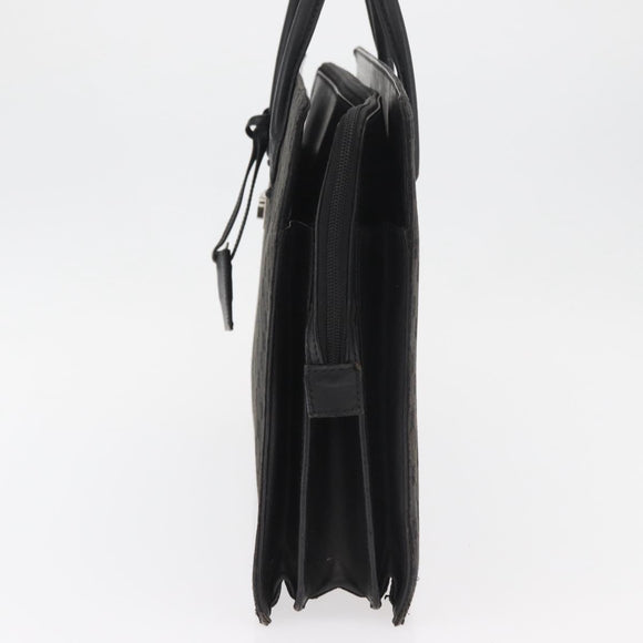 GUCCI GG Canvas Hand Bag Black Silver Auth 181578