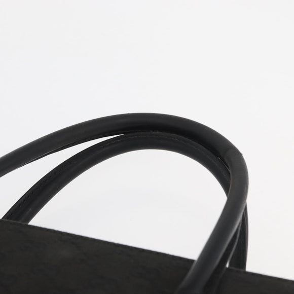 GUCCI GG Canvas Hand Bag Black Silver Auth 181578