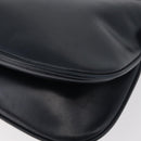 GUCCI Shoulder Bag Leather Navy Gold Auth 181580-13