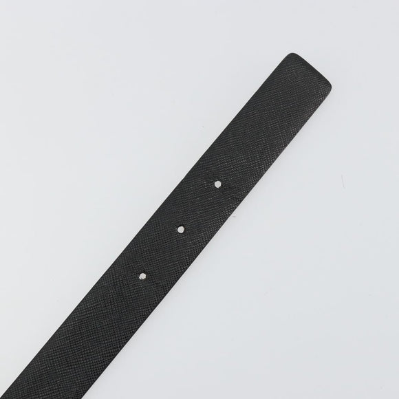 Salvatore Ferragamo Gancini Reversible Belt Leather 37.8"" Black Auth 181581A
