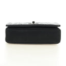 CHANEL Cosmos Line Chain Shoulder Bag Lamb Skin Black Silver CC Auth 181582SM-5
