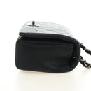 CHANEL Cosmos Line Chain Shoulder Bag Lamb Skin Black Silver CC Auth 181582SM-4