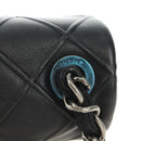 CHANEL Cosmos Line Chain Shoulder Bag Lamb Skin Black Silver CC Auth 181582SM-7
