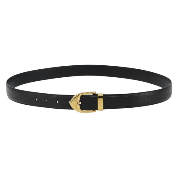 LOUIS VUITTON Epi Ceinture Belt 44.1"" Black LV Auth 181584A