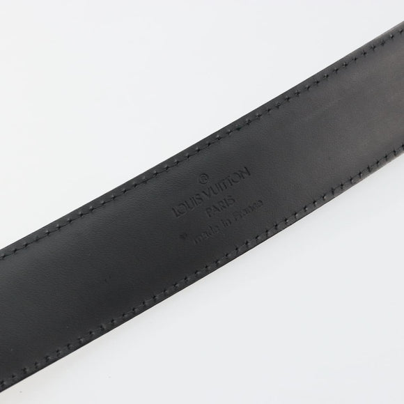 LOUIS VUITTON Epi Ceinture Belt 44.1"" Black LV Auth 181584A