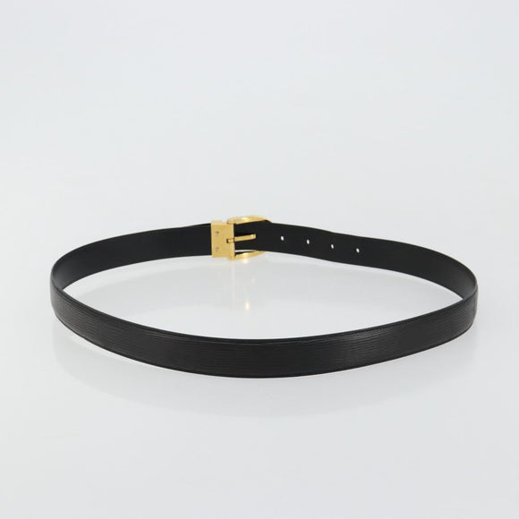 LOUIS VUITTON Epi Ceinture Belt 44.1"" Black LV Auth 181584A