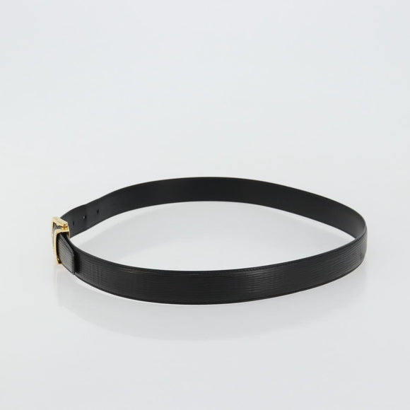 LOUIS VUITTON Epi Ceinture Belt 44.1"" Black LV Auth 181584A