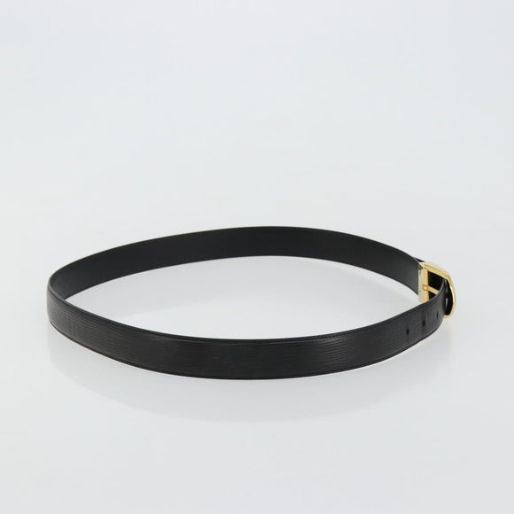 LOUIS VUITTON Epi Ceinture Belt 44.1"" Black LV Auth 181584A