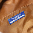 BURBERRY Nova Check Blue Label Handtas Wol Bruin Goud Auth 181585-15