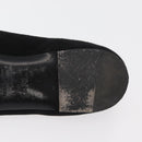 Salvatore Ferragamo Pumps Wildleder Schwarz Gold Auth 181587A-10
