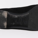 Salvatore Ferragamo Pumps Wildleder Schwarz Gold Auth 181587A-26
