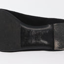 Salvatore Ferragamo Pumps Wildleder Schwarz Gold Auth 181587A-9