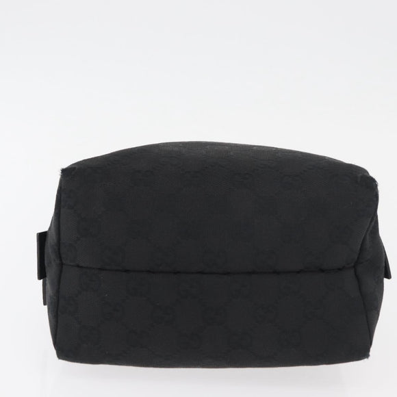 GUCCI GG Canvas Hand Bag Black 124542 Auth 181590