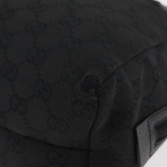 GUCCI GG Canvas Hand Bag Black 124542 Auth 181590