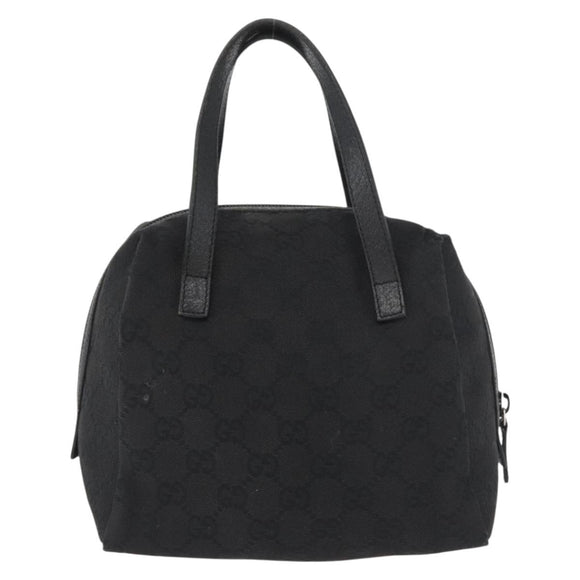 GUCCI GG Canvas Hand Bag Black 124542 Auth 181590