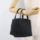 GUCCI GG Canvas Hand Bag Black 124542 Auth 181590-21