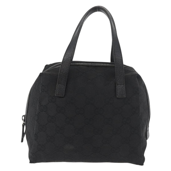 GUCCI GG Canvas Hand Bag Black 124542 Auth 181590