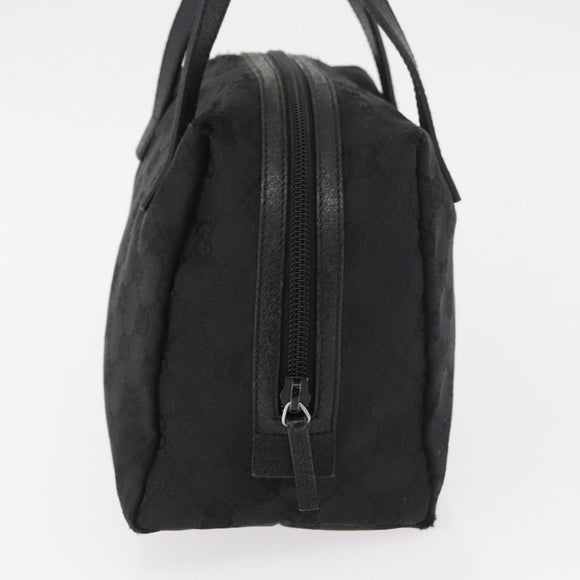 GUCCI GG Canvas Hand Bag Black 124542 Auth 181590