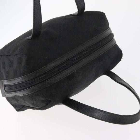 GUCCI GG Canvas Hand Bag Black 124542 Auth 181590