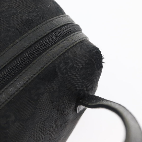 GUCCI GG Canvas Hand Bag Black 124542 Auth 181590