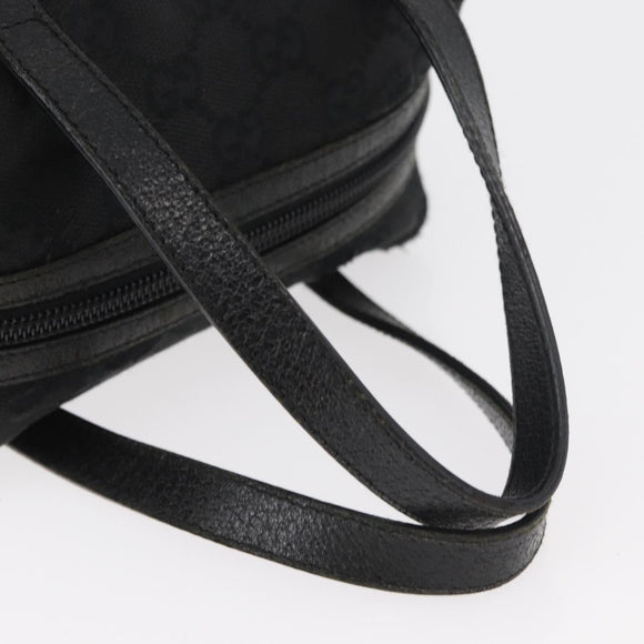 GUCCI GG Canvas Hand Bag Black 124542 Auth 181590