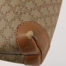 CELINE Macadam Canvas Clutch Bag PVC 6 Set Brown Beige Auth 181592-23