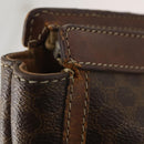 CELINE Macadam Canvas Clutch Bag PVC 6 Set Brown Beige Auth 181592-4