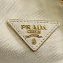 PRADA Wicker Shoulder Bag Rattan 2way Beige Gold Auth 181615V-22