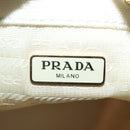 PRADA Wicker Shoulder Bag Rattan 2way Beige Gold Auth 181615V-23
