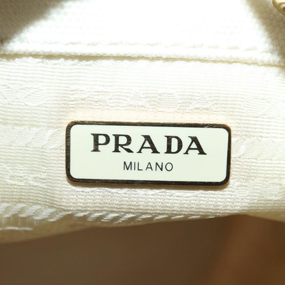 PRADA Wicker Shoulder Bag Rattan 2way Beige Gold Auth 181615V
