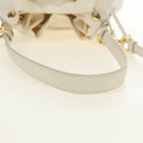 PRADA Wicker Shoulder Bag Rattan 2way Beige Gold Auth 181615V-7