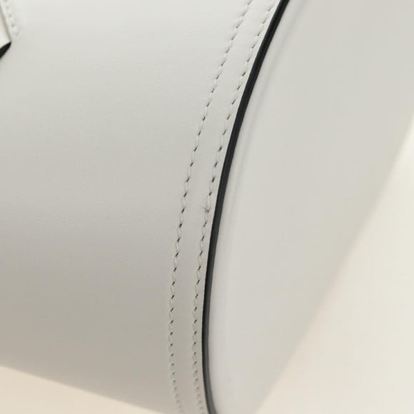 PRADA Shoulder Bag Leather White Auth 181616SM