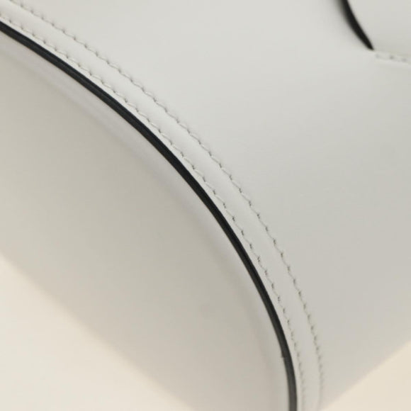 PRADA Shoulder Bag Leather White Auth 181616SM