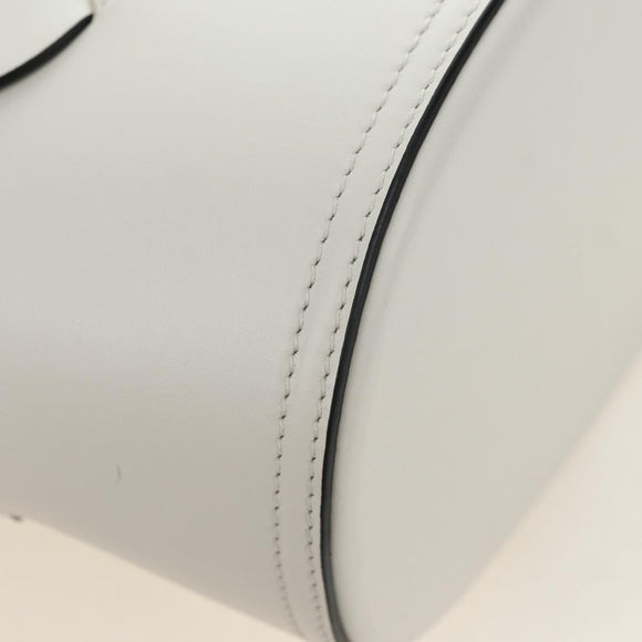 PRADA Shoulder Bag Leather White Auth 181616SM