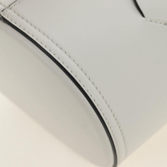 PRADA Shoulder Bag Leather White Auth 181616SM