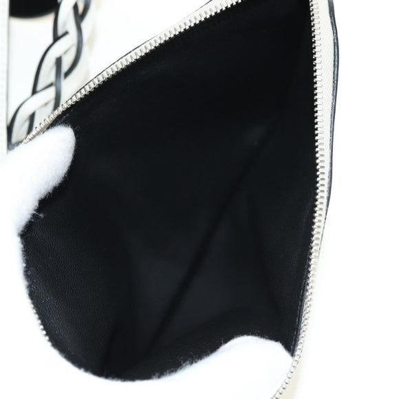 PRADA Shoulder Bag Leather White Auth 181616SM