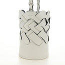 PRADA Shoulder Bag Leather White Auth 181616SM-4