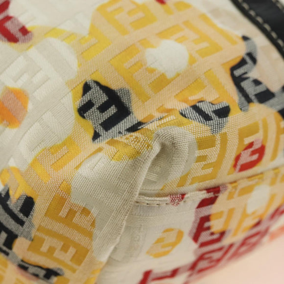 FENDI Zucchino Canvas Tote Bag Multicolor Gold Auth 181617SAV