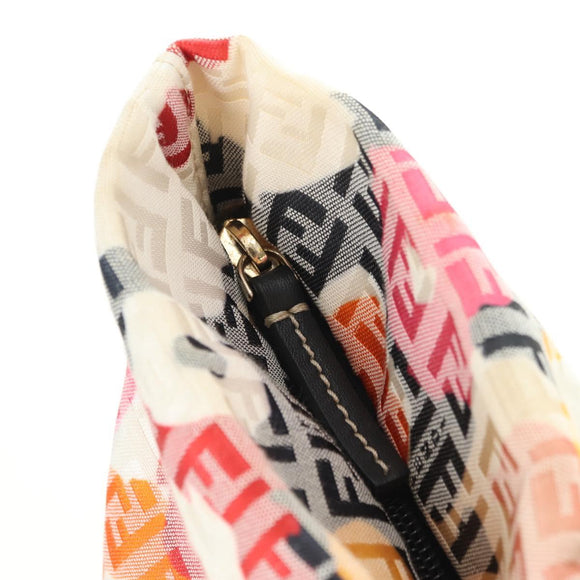 FENDI Zucchino Canvas Tote Bag Multicolor Gold Auth 181617SAV
