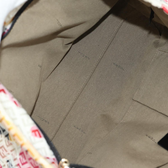 FENDI Zucchino Canvas Tote Bag Multicolor Gold Auth 181617SAV