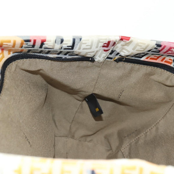 FENDI Zucchino Canvas Tote Bag Multicolor Gold Auth 181617SAV
