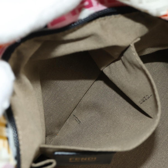 FENDI Zucchino Canvas Tote Bag Multicolor Gold Auth 181617SAV