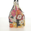 FENDI Zucchino Canvas Tote Bag Multicolor Gold Auth 181617SAV-3
