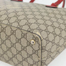 GUCCI GG Supreme Tote Bag PVC Beige Gold 415721 Auth 181621-9
