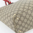 GUCCI GG Supreme Tote Bag PVC Beige Gold 415721 Auth 181621-14