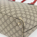GUCCI GG Supreme Tote Bag PVC Beige Gold 415721 Auth 181621-15