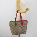 GUCCI GG Supreme Tote Bag PVC Beige Gold 415721 Auth 181621-22