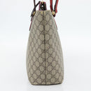 GUCCI GG Supreme Tote Bag PVC Beige Gold 415721 Auth 181621-3