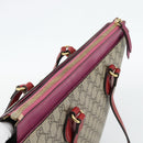 GUCCI GG Supreme Tote Bag PVC Beige Gold 415721 Auth 181621-6