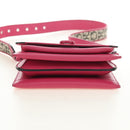 Salvatore Ferragamo Gancini Shoulder Bag Leather Pink Silver Auth 181622V-10